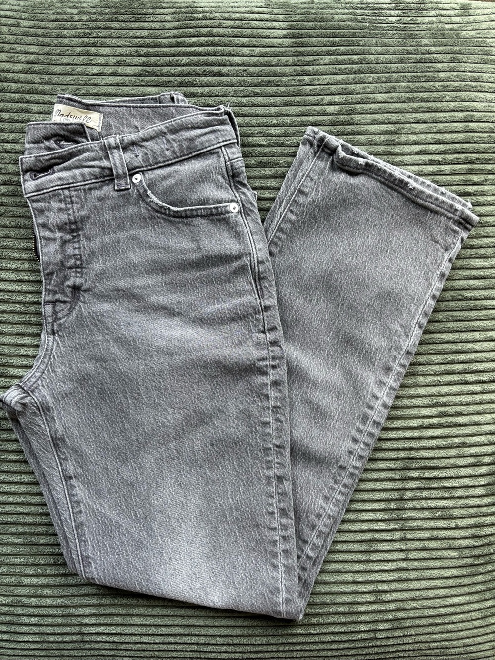 Madewell 90's Straight Black Washed Jeans